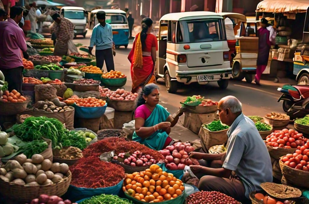 roadside market in india